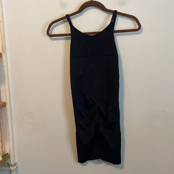 SPANX Black Slimmer & Shine Open Bust Bodysuit Shapewear Size Medium - Picture 4 of 7